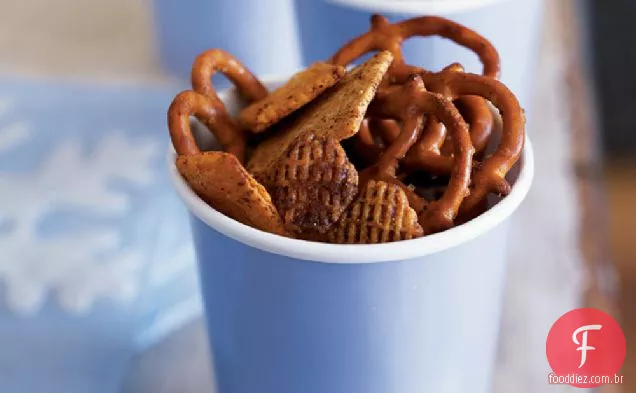 Mistura de lanche crocante e picante