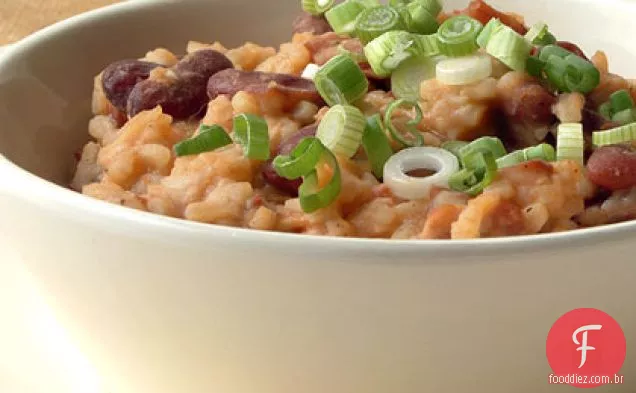Feijão vermelho e arroz ao estilo cubano