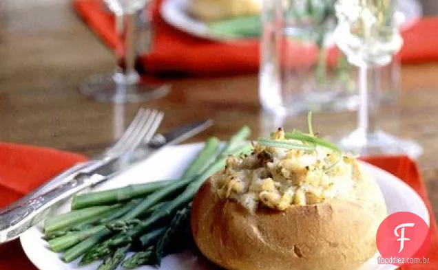 Boules de caranguejo Deviled com Beurre Blanc