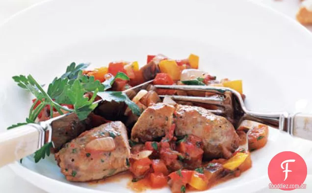 Salsichas com Ratatouille