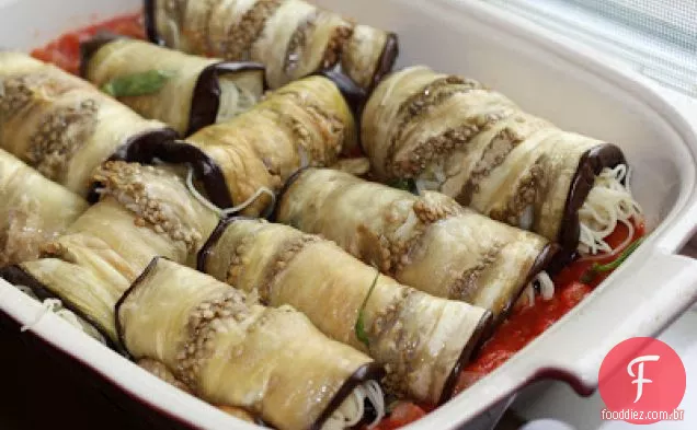 Rollatini De Berinjela Com Capellini