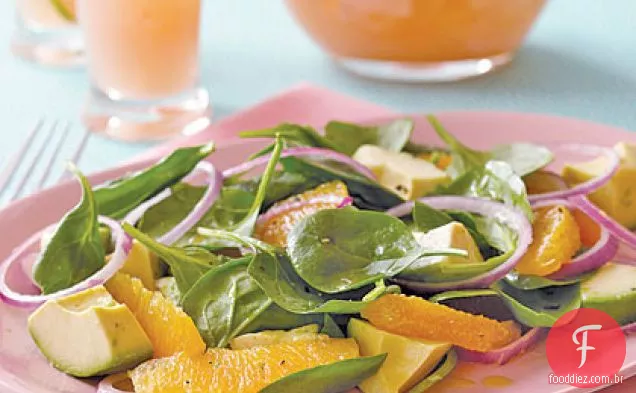 Salada de abacate e laranja