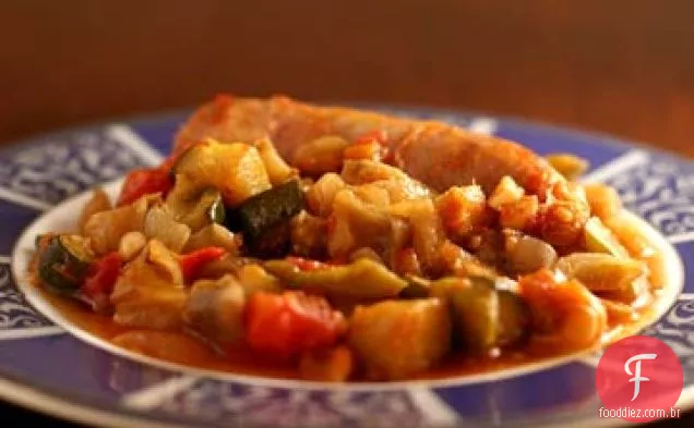Salsichas Italianas Com Ratatouille