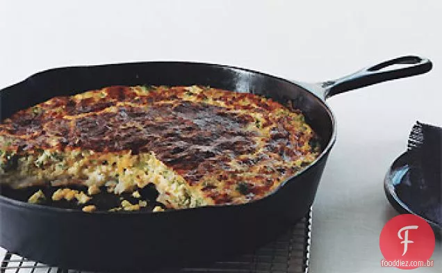 Brócolis e Cheddar frigideira Pudim