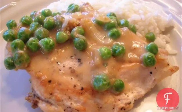 Frango De Primavera Fricassé Com Ervilhas