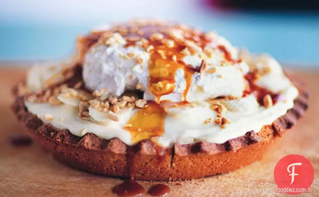 Torta de creme de Banana com caramelo Bourbon Salgado