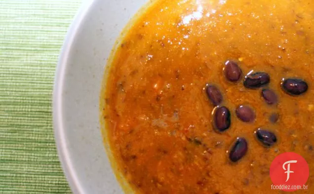 Sopa De Abóbora De Feijão Preto
