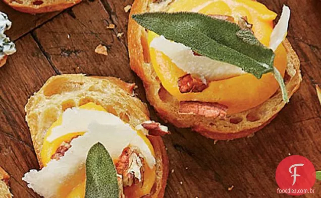 Butternut Squash-and-Pecan Crostini