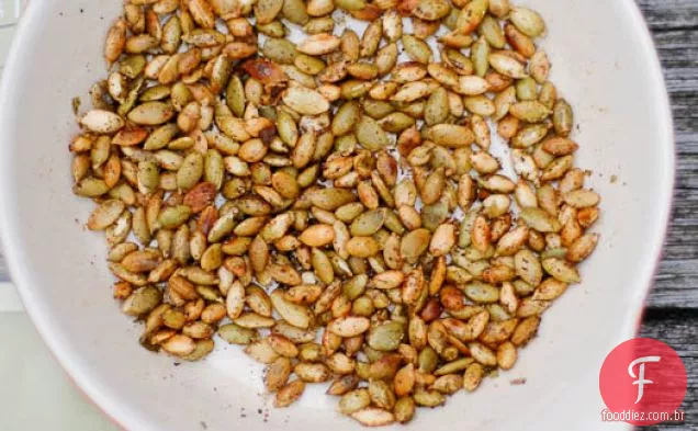 Pepitas com frigideira picante