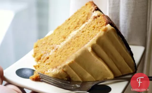 Bolo De Especiarias De Abóbora Com Cobertura De Cream Cheese