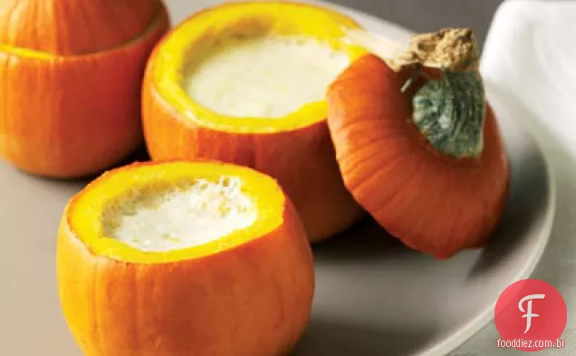 Abóboras do bebê com creme do alho