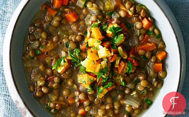 Sopa de lentilha e Kumquat