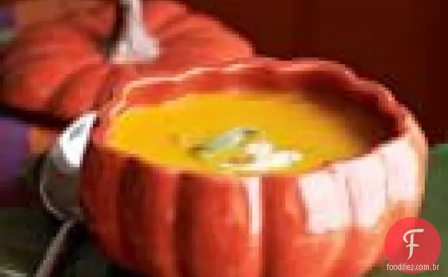 Sopa De Abóbora Assada Com Creme De Cidra