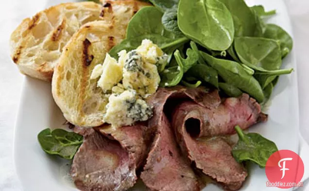Rosemary-Dijon Grelhado Bife Salada