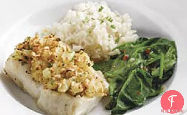 Amendoim E Bacalhau Com Crosta De Ananás