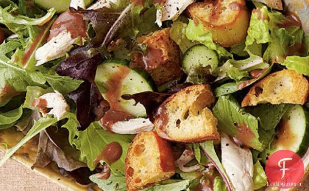 Salada de peru com molho de Cranberry
