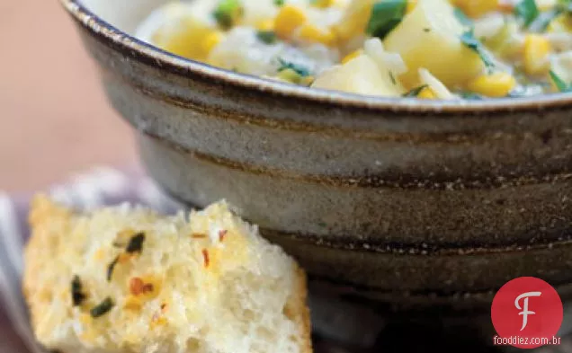 Sopa de milho e batata do Doc