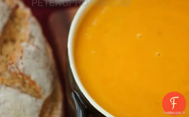 Sopa De Abóbora Com Lentilhas