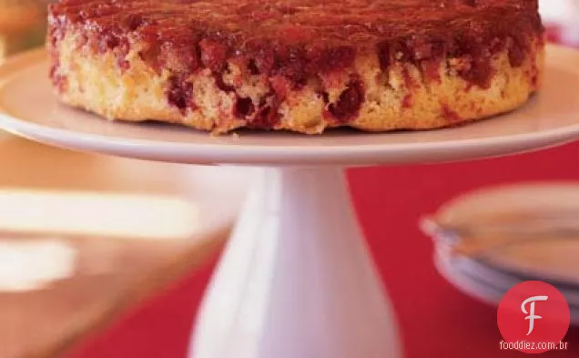 Bolo De Cranberry-Gengibre De Cabeça Para Baixo