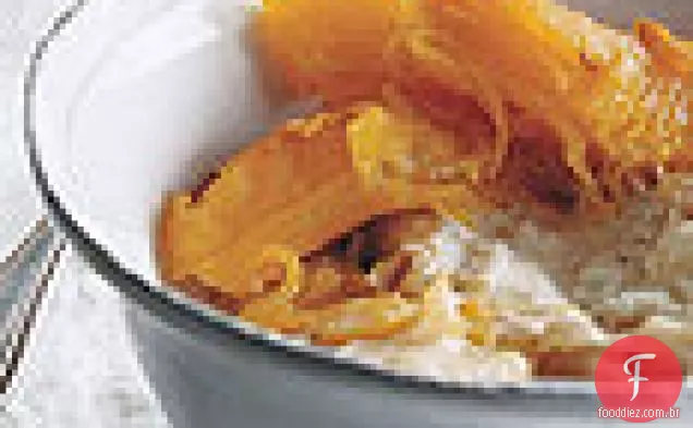 Abóbora assada com queijo 