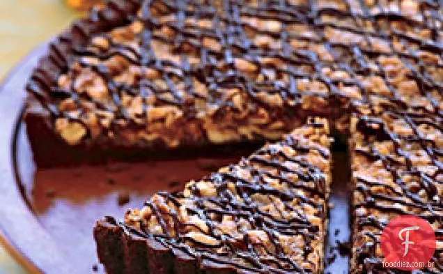 Caju-Torta de coco em Crosta de Chocolate