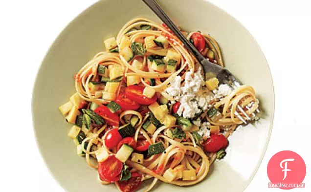 Linguine com ricota rápida de limão
