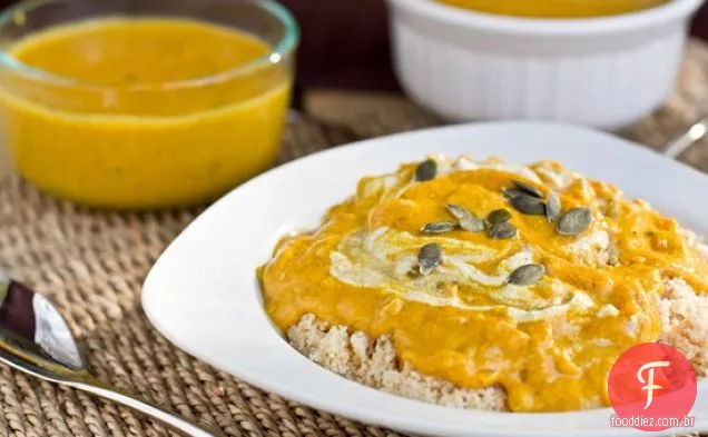Sopa Cremosa De Abóbora Com Cuscuz