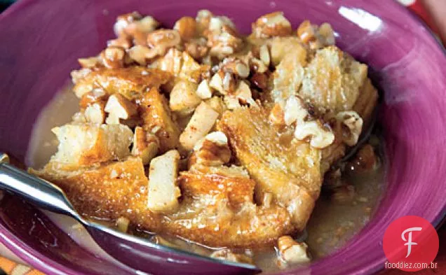 Caramelo Temperado-Pudim De Pão De Maçã