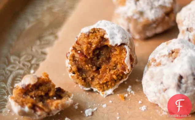Polvorones de noz-pecã de abóbora (biscoitos de casamento mexicanos)