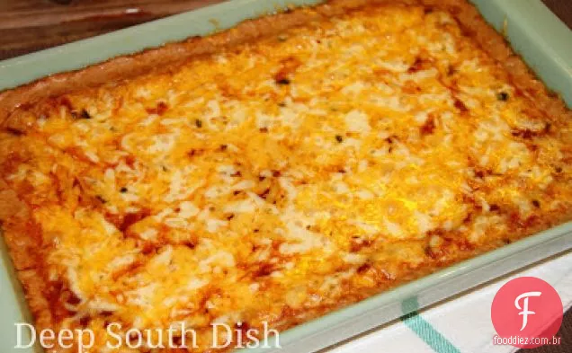 Pintos quentes e molho de queijo (lixo do Texas)
