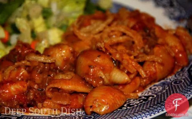 Caçarola crocante de carne e cebola