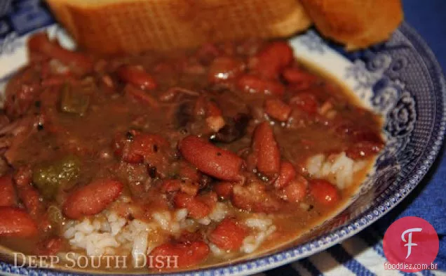 Slow Cooker Feijão Vermelho e arroz