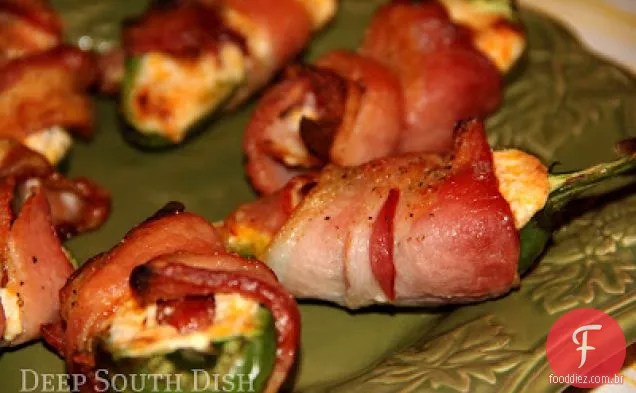 Bacon Embrulhado Recheado Jalapenos