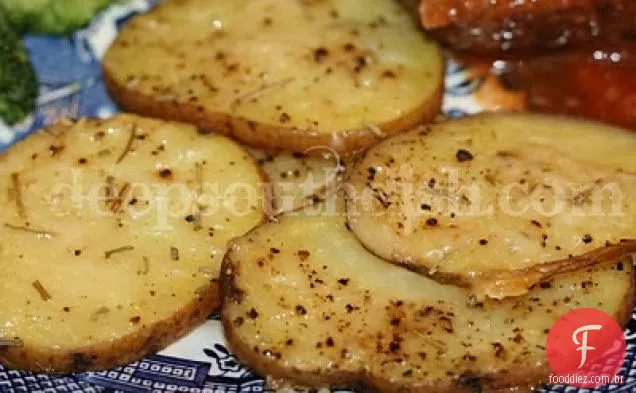 Pan Assado Alecrim Parmesão Batatas