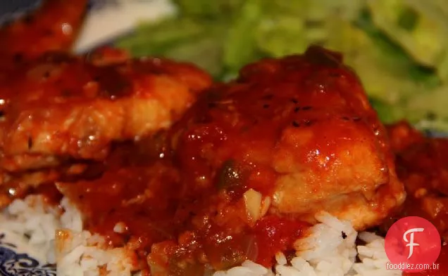 Crockpot Frango Molho Picante