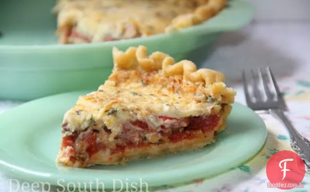 Torta De Tomate Clássica Do Sul