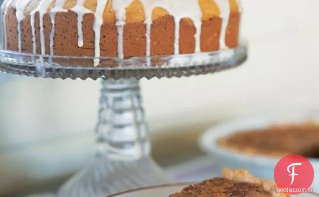 Bolo de abóbora com creme de queijo esmalte