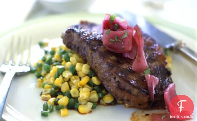 Bifes grelhados com Molho Vermelho Chile