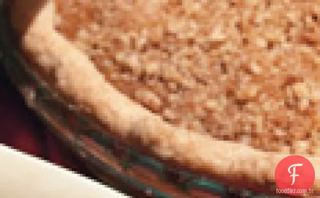 Torta de abóbora com cobertura de açúcar mascavo-noz