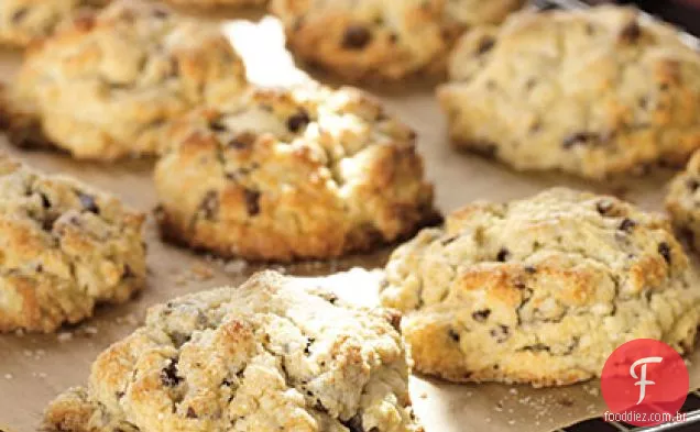 Cacau e chocolate ao leite Scones