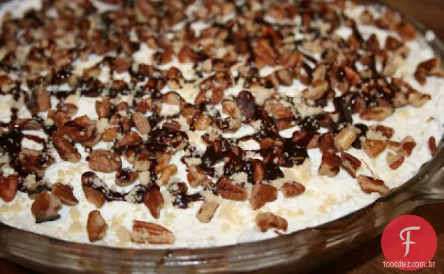Torta de Banana com crosta de biscoito amanteigado