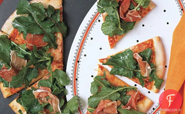 Pizza com rúcula e Prosciutto
