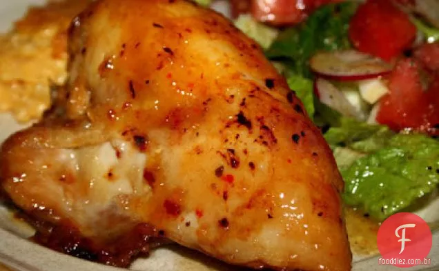 Fundo do frasco Frango Assado pegajoso