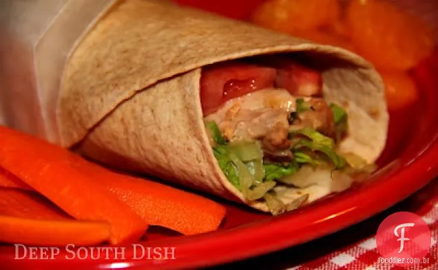 Churrasco Frango Salada Envoltório