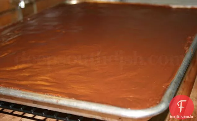 Bolo Da Folha Do Texas Do Chocolate Do Leitelho