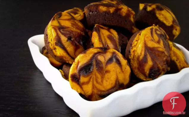 Abóbora Redemoinho Brownie Mordidas