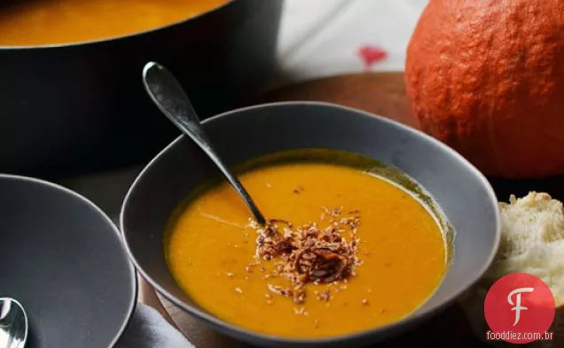 Abóbora Kuri Vermelha Assada E Sopa De Coco