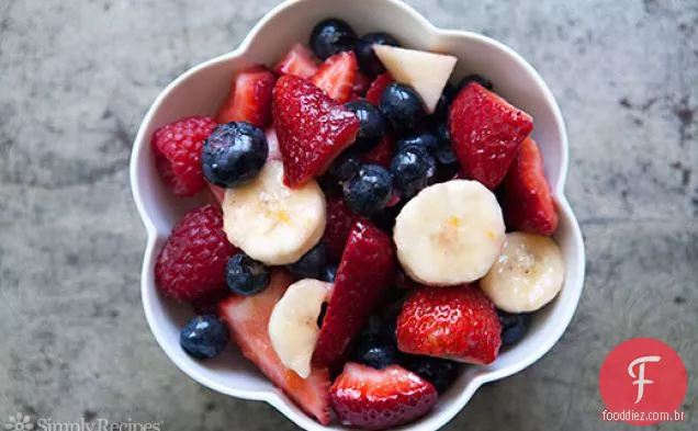 Bagas e Salada De Frutas De Banana