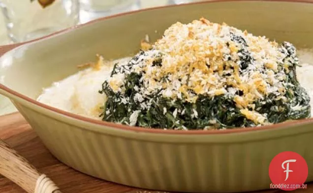 Caçarola de Bacalhau com creme de espinafre