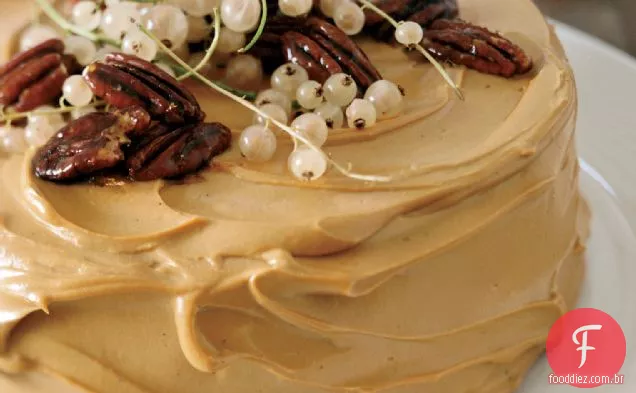 Bolo de abóbora com cobertura de caramelo-Cream Cheese